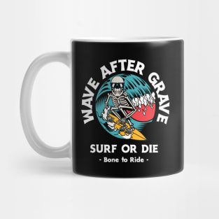 Wave After Grave – Surf or Die Mug
